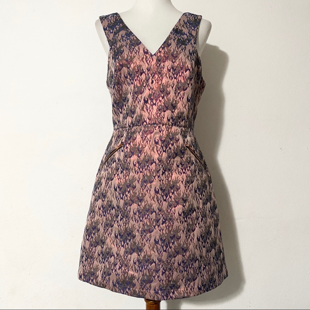 TOPSHOP Fire Flame Print Dress - Picture 2 of 11
